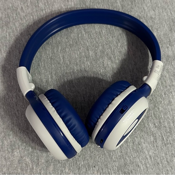 SIMOLIO Blue/Gray Foldable Over-Ear Bluetooth Wireless/Wired Kid Headphones - Picture 3 of 8